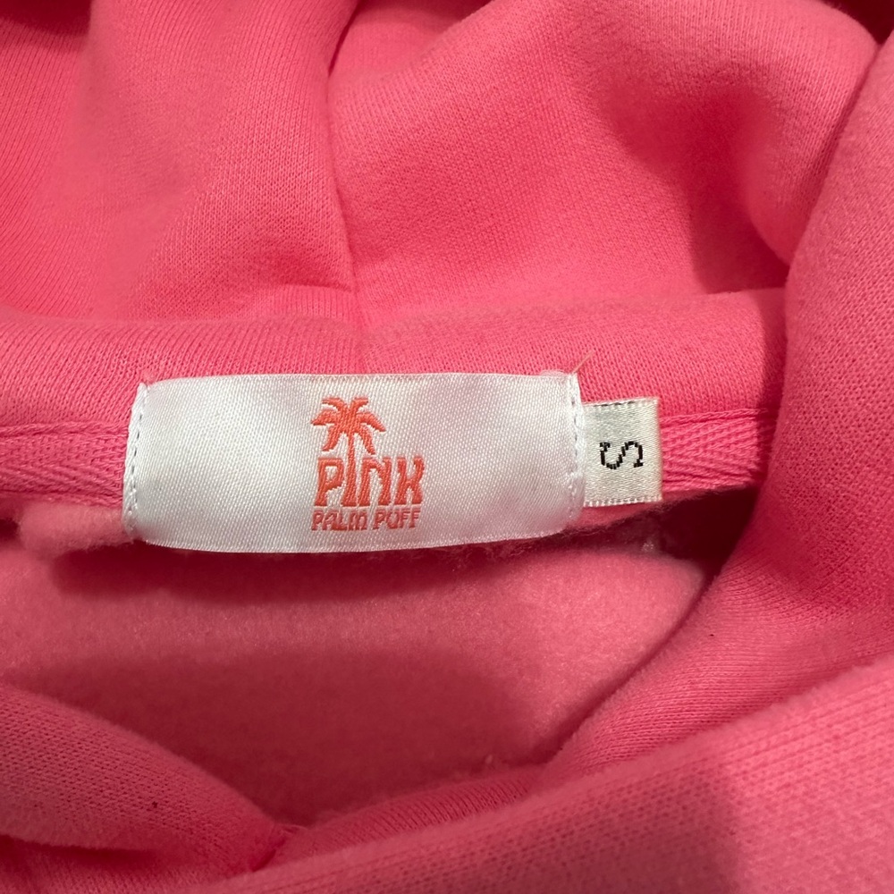 Pink Palm Puff Hoodie